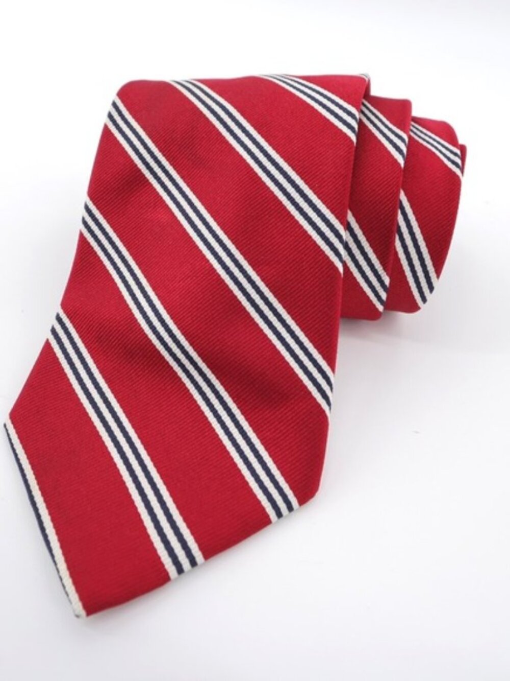 NEW Brooks Brothers Tie Striped Silk Necktie Red Mens OS